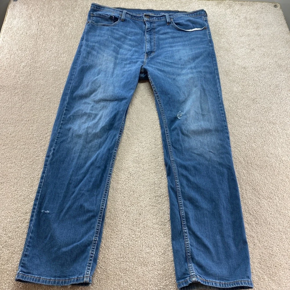 Levis‎ 505 Regular Fit Mens 40x32 Blue Medium Wash Straight Leg Jeans 00505-1064